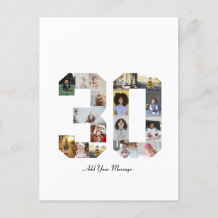 Nummer 30 Fotocollage Briefkaart