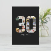 Nummer 30 Fotocollage Kaart (Staand voorkant)