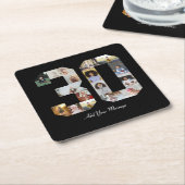 Nummer 30 Fotocollage Kartonnen Onderzetters (Schuin)