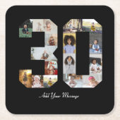 Nummer 30 Fotocollage Kartonnen Onderzetters (Voorkant)