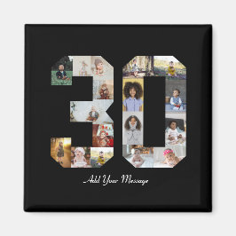 Nummer 30 Fotocollage Magneet