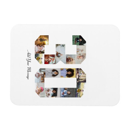 Nummer 30 Fotocollage Magneet (Horizontaal)