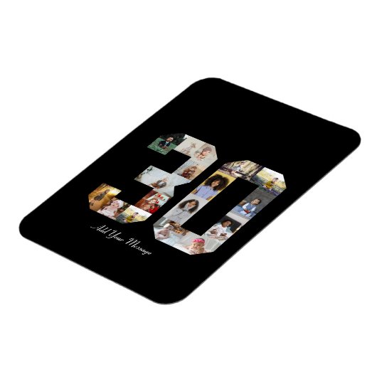 Nummer 30 Fotocollage Magneet (Linkerzijde)