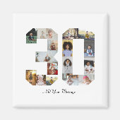 Nummer 30 Fotocollage Magneet (Voorkant)