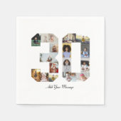 Nummer 30 Fotocollage Servet (Voorkant)