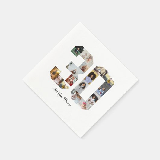 Nummer 30 Fotocollage Servet (Hoek)