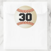 Nummer 30 Honkbal Ronde Sticker (Tas)
