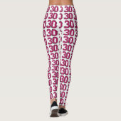 Nummer 30 leggings 30e verjaardag schattige roze r (Achterkant)