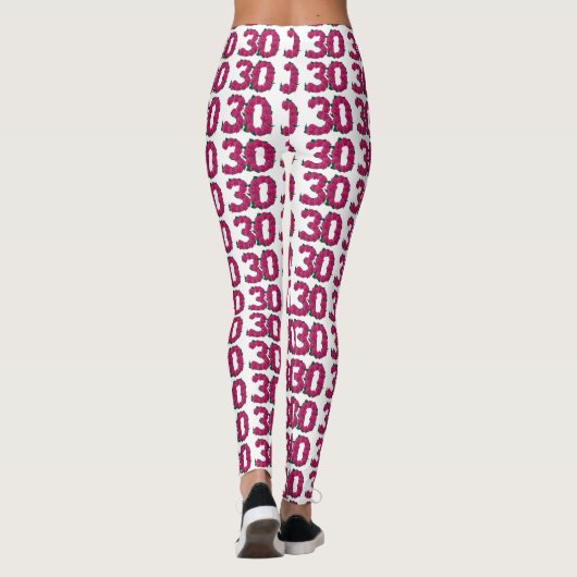 Nummer 30 leggings 30e verjaardag schattige roze r (Achterkant)