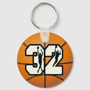 Nummer 32 Basketball Sleutelhanger