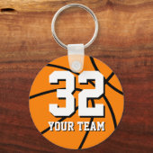 Nummer 32 basketbalsleutelhangers | sleutelhanger (Voorkant)