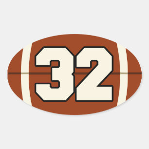 Nummer 32 Football Sticker