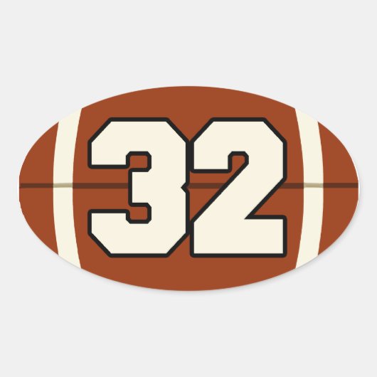 Nummer 32 Football Sticker (Voorkant)