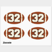 Nummer 32 Football Sticker (Vel)