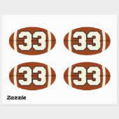 Nummer 33 Football sticker (Vel)