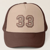 Nummer 33 met Cool Baseball Stitches Kijk Trucker Pet (Voorkant)