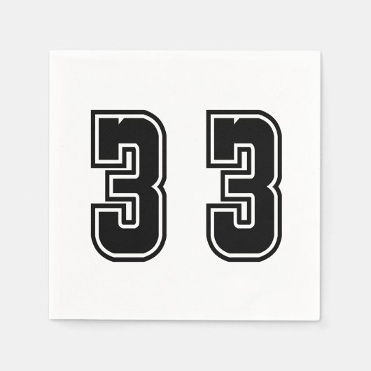 Nummer 33 servet (Voorkant)