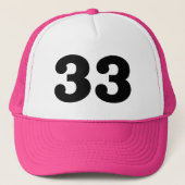 Nummer "33" trucker pet (Voorkant)