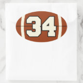 Nummer 34 Football Sticker (Tas)