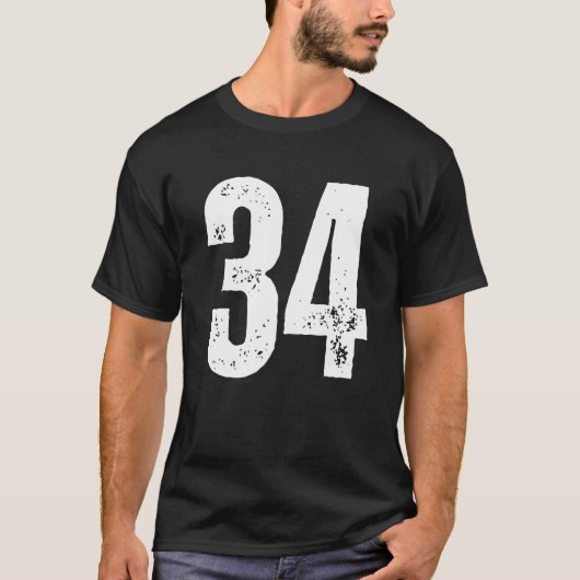 Nummer 34 t-shirt (Voorkant)
