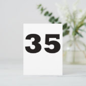 Nummer 35! briefkaart (Staand voorkant)