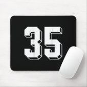 Nummer 35 Ckside - Retro 80s 90s Teamtrui Genummer Muismat (Met muis)