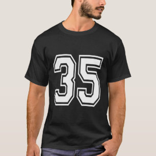 Nummer 35 Sportspeler Team Genummerde Jersey T-shirt