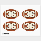 Nummer 36 Football Sticker (Vel)