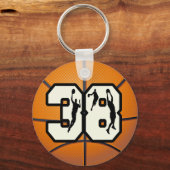Nummer 38 Basketball Sleutelhanger (Voorkant)