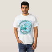 Nummer 3 Blauw Trein T-Shirt (Voorkant volledig)