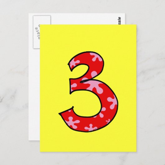 Nummer 3 briefkaart (Voorkant / Achterkant)