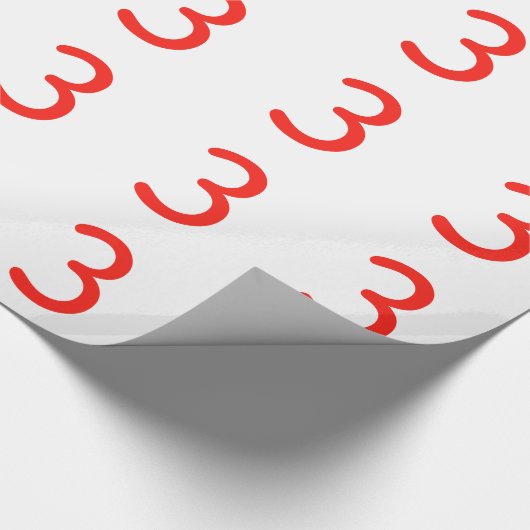 Nummer 3 cadeaupapier (Hoek)