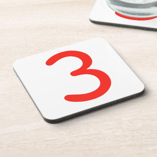 Nummer 3 drankjes onderzetter (Linkerzijde)