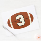 Nummer 3 Football Sticker (Envelop)