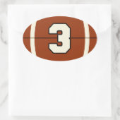 Nummer 3 Football Sticker (Tas)