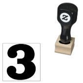 Nummer 3 rubberstempel (Gestempeld)