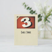 Nummer 3 tabel reëel ivoor briefkaart (Staand voorkant)