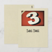 Nummer 3 tabel reëel ivoor briefkaart (Voorkant / Achterkant)