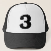 Nummer "3" trucker pet (Voorkant)