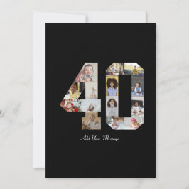 Nummer 40 Fotocollage Aankondiging