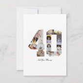 Nummer 40 Fotocollage Kaart (Voorkant)