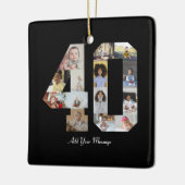 Nummer 40 Fotocollage Keramisch Ornament (Links)