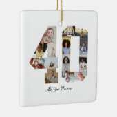 Nummer 40 Fotocollage Keramisch Ornament (Rechts)