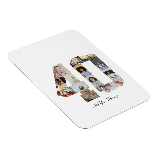 Nummer 40 Fotocollage Magneet (Rechterzijde)