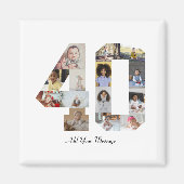 Nummer 40 Fotocollage Magneet (Voorkant)