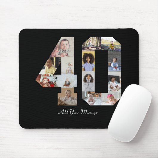 Nummer 40 Fotocollage Muismat (Met muis)