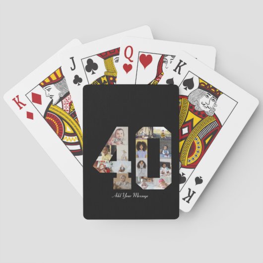 Nummer 40 Fotocollage Pokerkaarten (Achterkant)