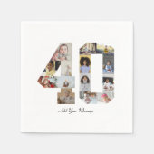 Nummer 40 Fotocollage Servet (Voorkant)