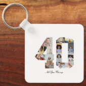 Nummer 40 Fotocollage Sleutelhanger (Voorkant)