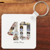 Nummer 40 Fotocollage Sleutelhanger (Achterkant)